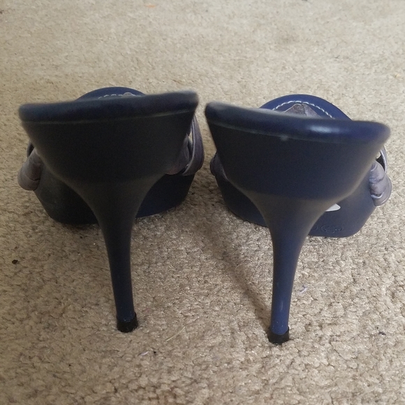 Blue and Gray Heels Cathy Jean Sandals Size 6 - Picture 2 of 9
